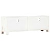Meuble TV Blanc 120x30x40 cm Bois d'acacia massif 