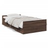 Cadre de lit avec tiroirs sans matelas chêne marron 90x190 cm 