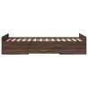 Cadre de lit avec tiroirs sans matelas chêne marron 90x190 cm 