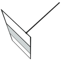 Paroi de douche Noir 90x195 cm Verre ESG demi-dépoli 