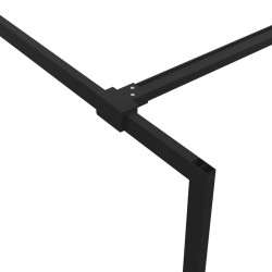 Paroi de douche Noir 90x195 cm Verre ESG demi-dépoli 