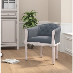 Chaise à manger Gris foncé Velours 