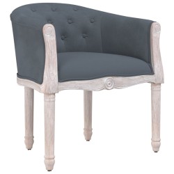 Chaise à manger Gris foncé Velours 