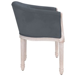 Chaise à manger Gris foncé Velours 