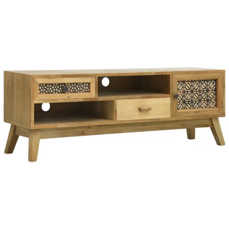 Meuble TV Marron sculpté 120x30x42 cm Bois 