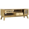 Meuble TV Marron sculpté 120x30x42 cm Bois 