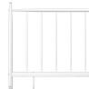Cadre de lit sans matelas blanc métal 200x200 cm 