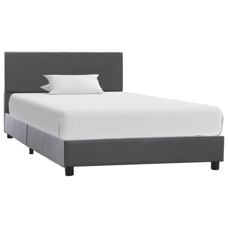 Cadre de lit Gris Similicuir 100 x 200 cm 