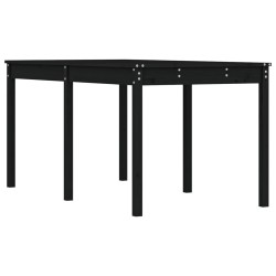 Table de jardin noir 159,5x82,5x76 cm bois massif de pin 