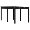 Table de jardin noir 159,5x82,5x76 cm bois massif de pin 