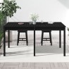 Table de jardin noir 159,5x82,5x76 cm bois massif de pin 