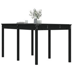 Table de jardin noir 159,5x82,5x76 cm bois massif de pin 