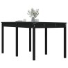 Table de jardin noir 159,5x82,5x76 cm bois massif de pin 
