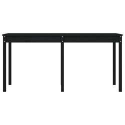 Table de jardin noir 159,5x82,5x76 cm bois massif de pin 