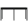 Table de jardin noir 159,5x82,5x76 cm bois massif de pin 