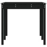 Table de jardin noir 159,5x82,5x76 cm bois massif de pin 