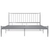 Cadre de lit sans matelas gris métal 200x200 cm 