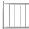 Cadre de lit sans matelas gris métal 200x200 cm 