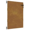 Portail de jardin 85x125 cm acier corten 
