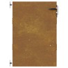 Portail de jardin 85x125 cm acier corten 