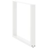 Pieds de table à manger en U 3 pièces Blanc 90 x (72-73) cm Acier 