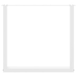 Pieds de table à manger en U 3 pièces Blanc 90 x (72-73) cm Acier 