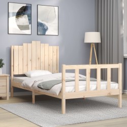Cadre de lit sans matelas 100x200 cm bois massif de pin 