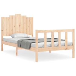 Cadre de lit sans matelas 100x200 cm bois massif de pin 