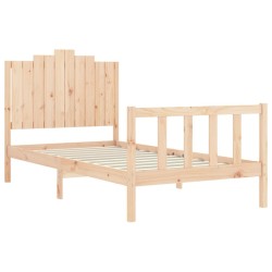 Cadre de lit sans matelas 100x200 cm bois massif de pin 