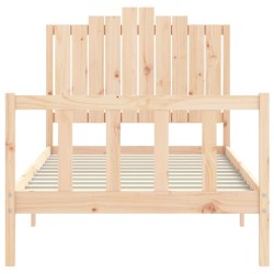 Cadre de lit sans matelas 100x200 cm bois massif de pin 