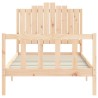Cadre de lit sans matelas 100x200 cm bois massif de pin 