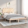 Cadre de lit sans matelas 135x190 cm bois massif 