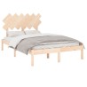 Cadre de lit sans matelas 135x190 cm bois massif 
