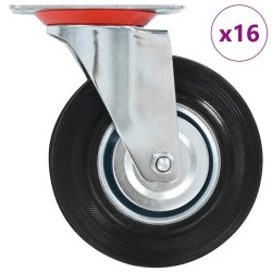 16 pcs Roulettes pivotantes 125 mm 