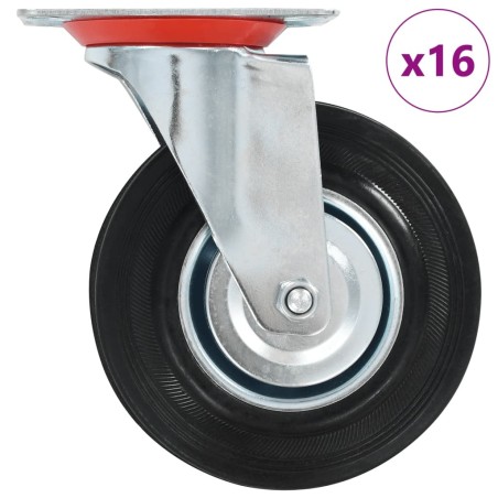 16 pcs Roulettes pivotantes 125 mm 