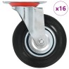 16 pcs Roulettes pivotantes 125 mm 