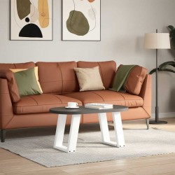 Pieds de table basse en U 2 pièces Blanc 38 x (42-43) cm Acier 