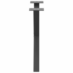 Pieds de table basse en forme de X, 2 pièces, anthracite, 60 x (42-43) cm, acier 