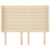 Tête de lit avec oreilles Crème 147x16x118/128 cm Tissu 