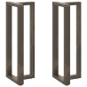 Pieds de table de bar en forme de T, 2 pièces, noir, 50 x 35 x (110-111) cm, acier 