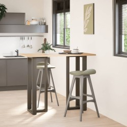 Pieds de table de bar en forme de T, 2 pièces, noir, 50 x 35 x (110-111) cm, acier 