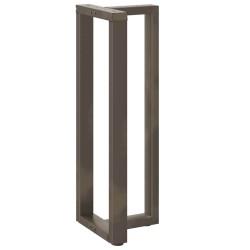 Pieds de table de bar en forme de T, 2 pièces, noir, 50 x 35 x (110-111) cm, acier 