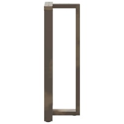 Pieds de table de bar en forme de T, 2 pièces, noir, 50 x 35 x (110-111) cm, acier 