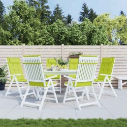 Coussins de chaise à dossier haut lot de 6 vert vif 