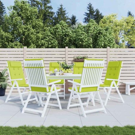 Coussins de chaise à dossier haut lot de 6 vert vif 