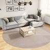 Tapis shaggy PAMPLONA poils longs moderne beige Ø 280 cm 