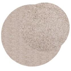 Tapis shaggy PAMPLONA poils longs moderne beige Ø 280 cm 