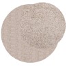Tapis shaggy PAMPLONA poils longs moderne beige Ø 280 cm 