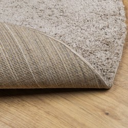 Tapis shaggy PAMPLONA poils longs moderne beige Ø 280 cm 