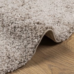 Tapis shaggy PAMPLONA poils longs moderne beige Ø 280 cm 